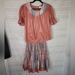 KATE SCHORER 2 PIECE SKIRT SET, SZ SMALL